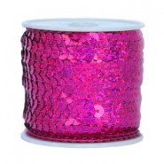 Paillettenband ± 6mm Fuchsia AB